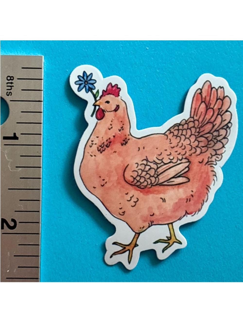 10/$10 Chicken Hen Aesthetic Sticker Waterproof Vinyl Water Bottle Laptop Crafts